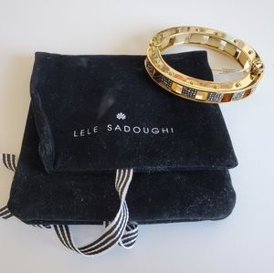 NWT Lele Sadoughi Pave Mini Cube Slider Bracelet